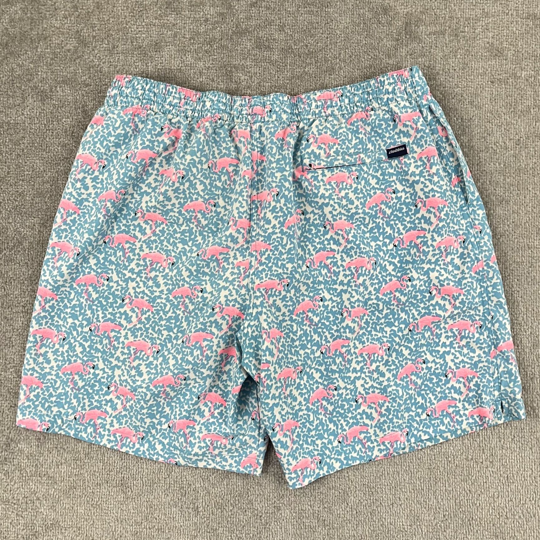 Chubbies VINTAGE Chubbies Swim Trunks Mens 2XL / 7" Lined Domingos Flamingos Beach Hawaiian Ocean Size US 39 - 3 Thumbnail