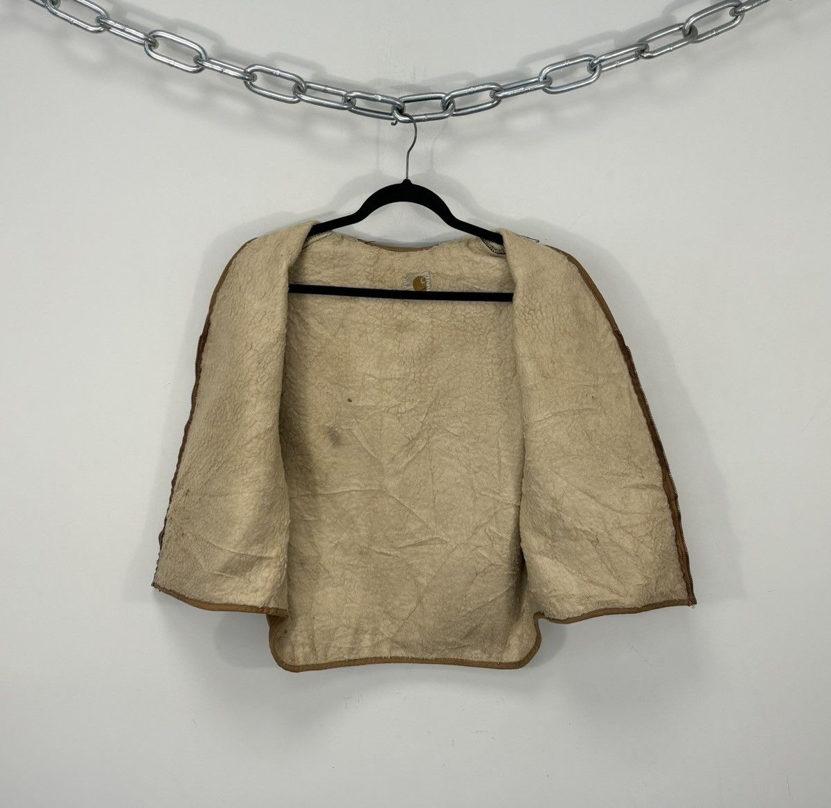 Carhartt Vintage 70s Carhartt Skeleton Bones Custom Sherpa Vest Size US M / EU 48-50 / 2 - 2 Thumbnail