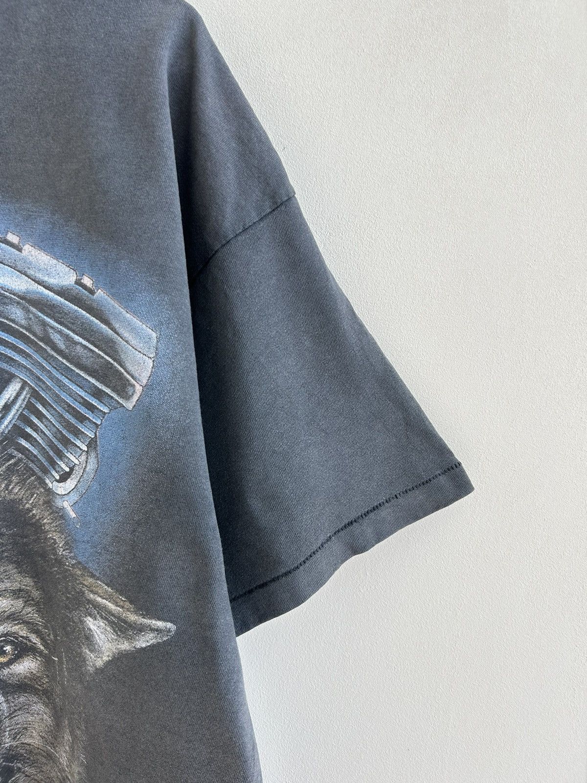 Harley Davidson Vintage Animal Tee Wolf Motor Faded T-Shirt Moto Y2K Size US XL / EU 56 / 4 - 5 Thumbnail