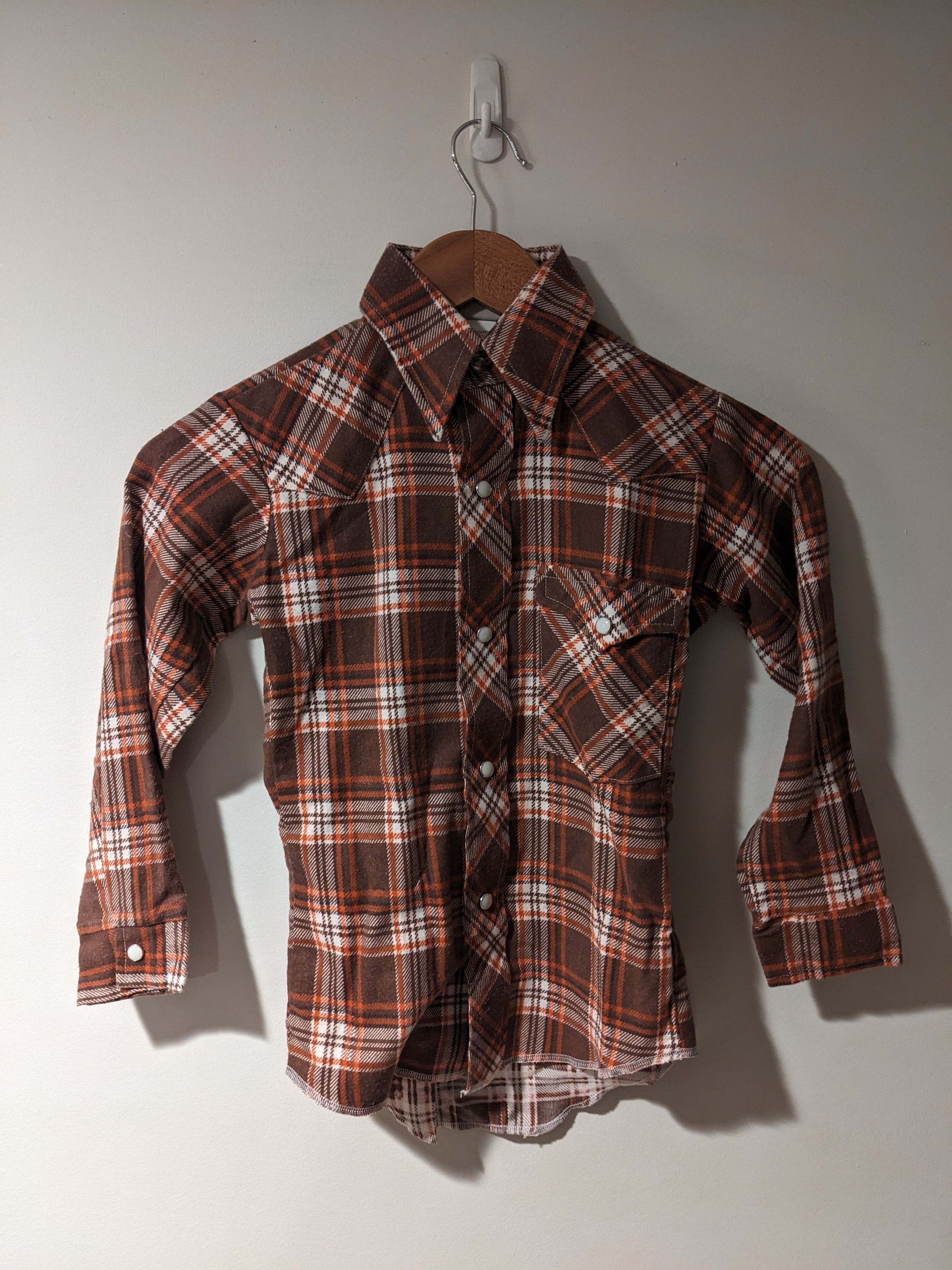 Vintage × Wrangler Vintage 90s Wrangler Western Wear Pearl Snap Size 8 Shirt Size US M / EU 48-50 / 2 - 1 Thumbnail