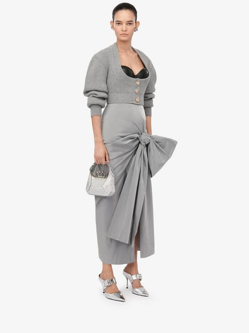 Alexander McQueen o1w1db11225 Size: OS/The Jewelled Hobo Mini Bag in Silver Size ONE SIZE - 6 Thumbnail