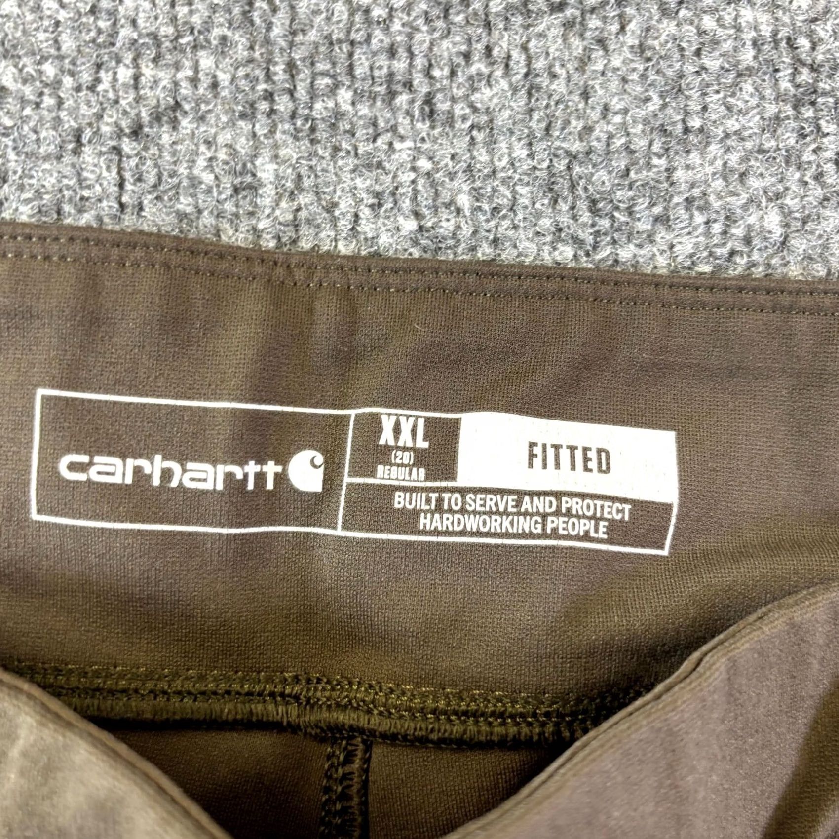 Carhartt VINTAGE Carhartt Fitted Force Utility Leggings Women's 2XL Brown Elastic Waist Workout Size 40" / US 18 - 6 Thumbnail
