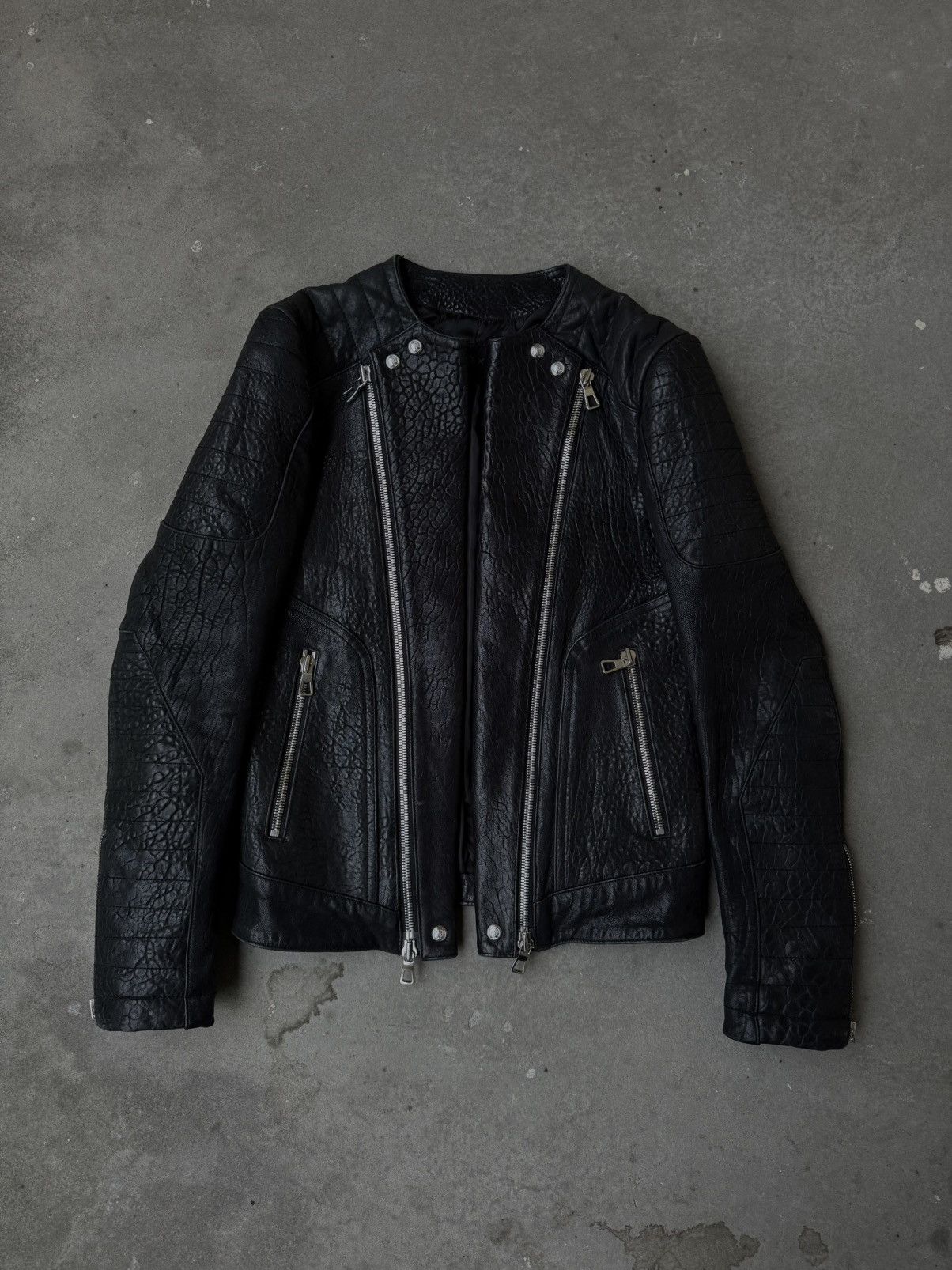 Balmain × H&M AW15 Balmain x H&M Biker Leather Jacket | Grailed