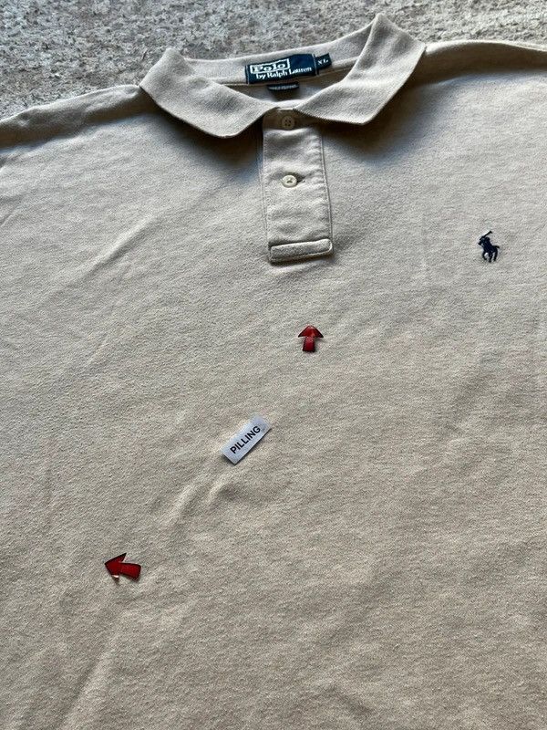 Polo Ralph Lauren Polo Ralph Lauren Sz XL Beige Polo Shirt Small Pony Size US XL / EU 56 / 4 - 12 Thumbnail