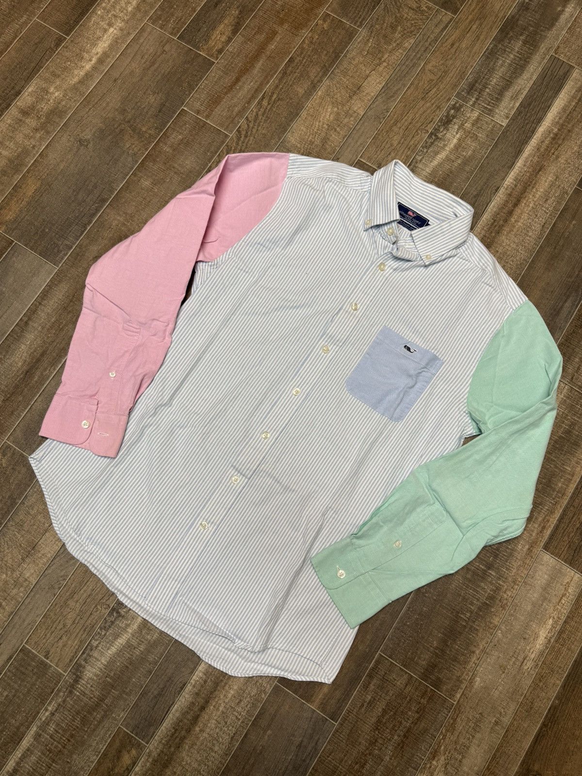 Vineyard Vines Preppy Vineyard Striped Slim Fit Tucker Shirt Size US M / EU 48-50 / 2 - 1 Thumbnail