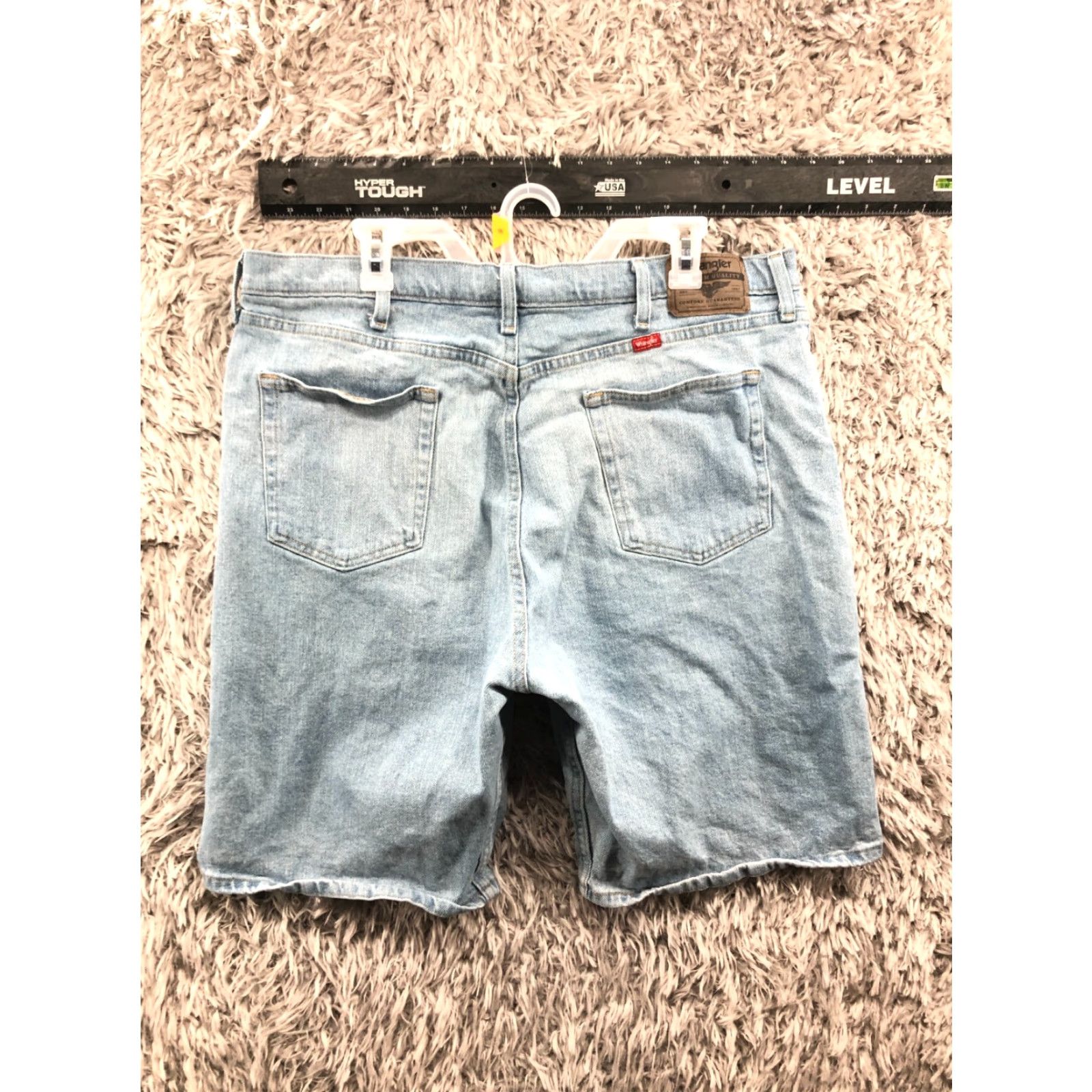 Wrangler Wrangler Bermuda Shorts Mens Size 38 Mid Rise Dark Wash Blue Denim Size US 38 / EU 54 - 4 Thumbnail