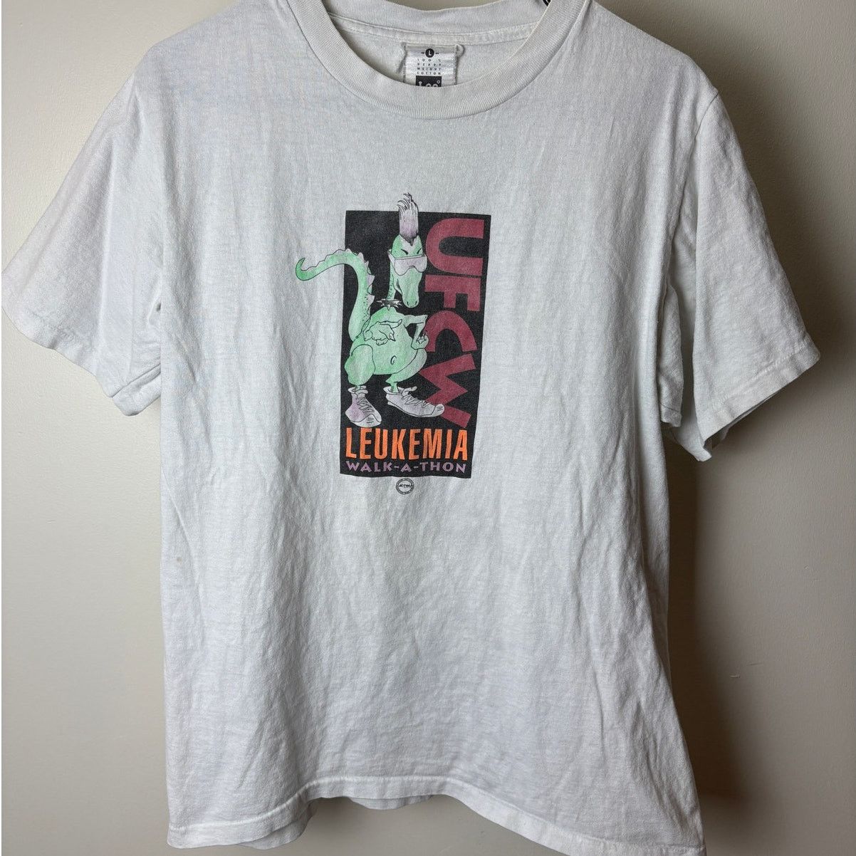 Lee Leukemia Walk-A-Thon Vintage Dino Tee - L - Lee Heavyweight Size US L / EU 52-54 / 3 - 2 Thumbnail