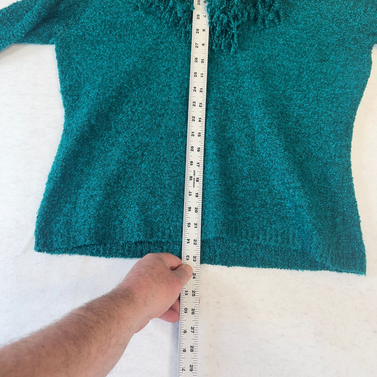 Other Norton McNaughton Sweater Woman's Large Green Fluffy Fringe Size L / US 10 / IT 46 - 7 Thumbnail