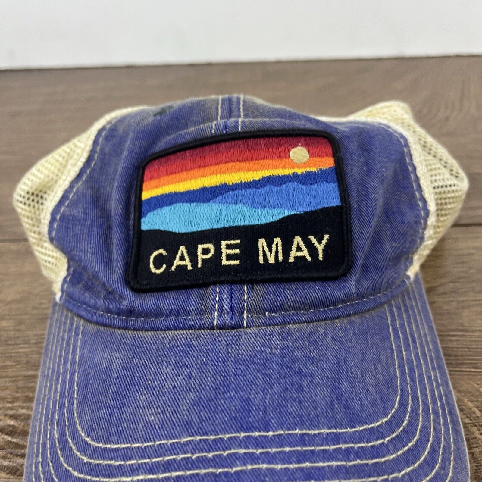 Other Cape May Hat New Jersey Snapback Hat Blue Adjustable Hat Blu Size ONE SIZE - 6 Thumbnail
