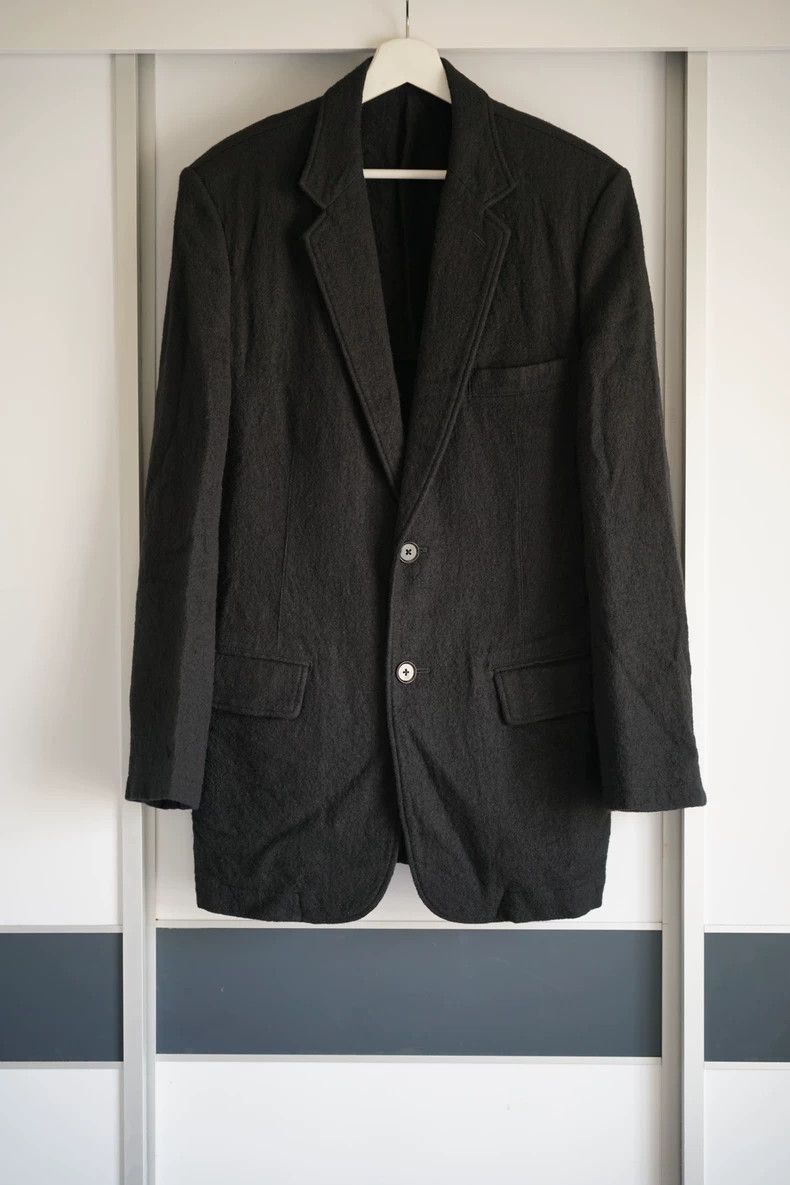 Yohji Yamamoto Yohji Yamamoto Yohji Yamamoto Black Wool Blazer Jacket Size US M / EU 48-50 / 2 - 1 Thumbnail