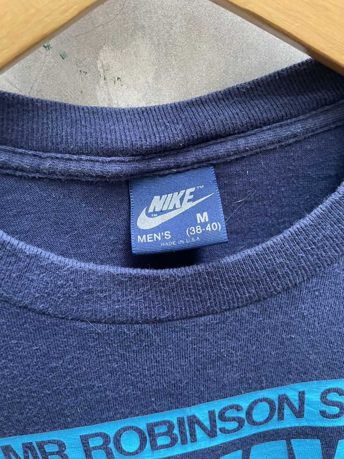 Nike Vintage NIKE blue tag david robinson nba tee shirt size M Size US M / EU 48-50 / 2 - 2 Thumbnail