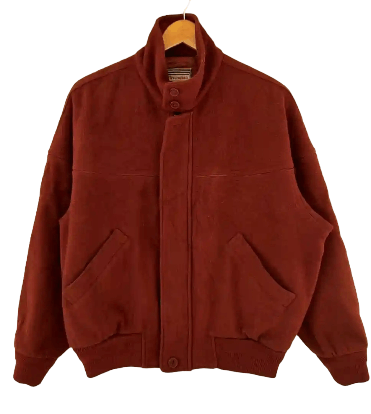 Japanese Brand Vintage Maroon Wool Bomber JAcket Size US M / EU 48-50 / 2 - 1 Thumbnail