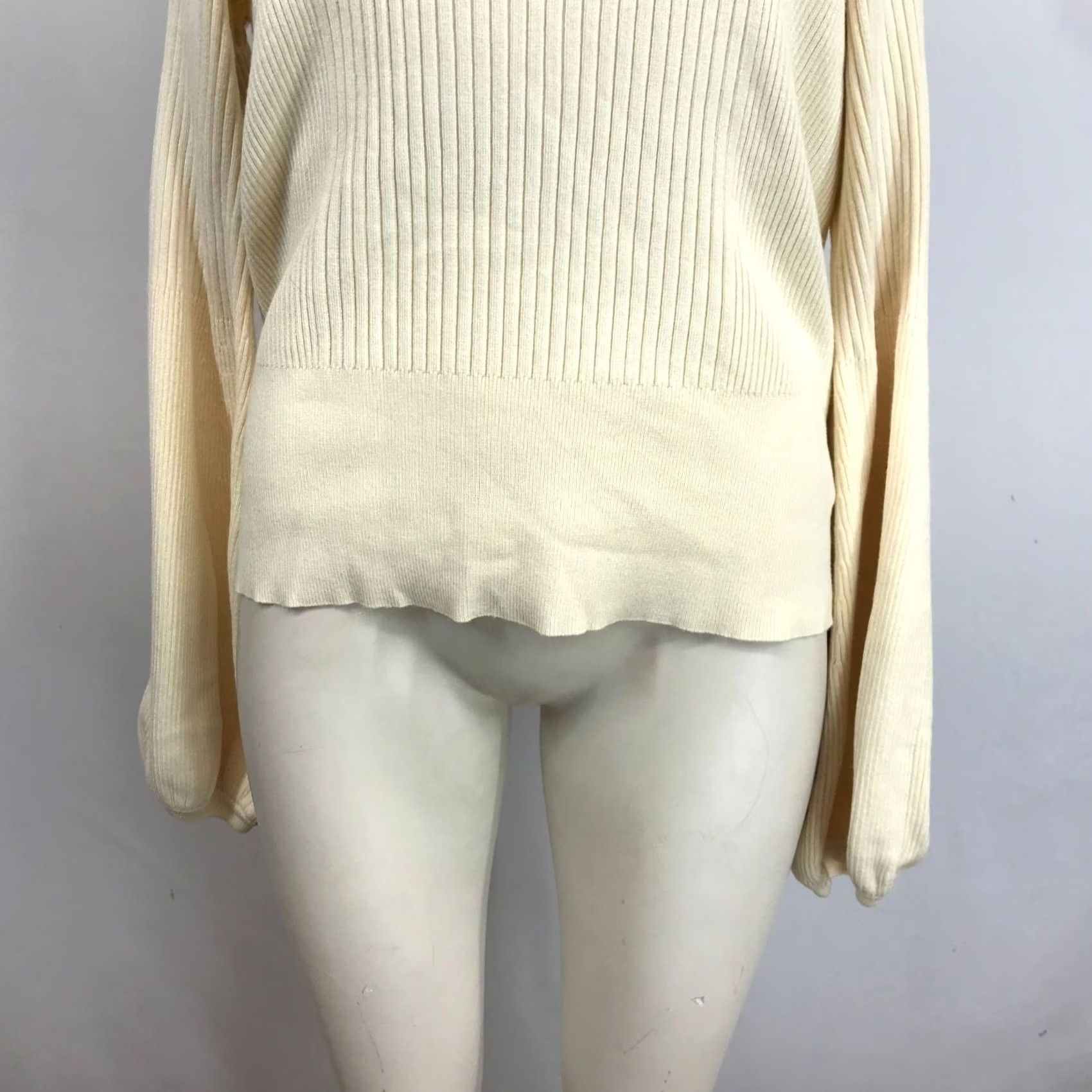 Vintage MAEVE XL WOMENS CREAM LONG SLEEVE SWEATER TOP Size XL / US 12-14 / IT 48-50 - 3 Thumbnail