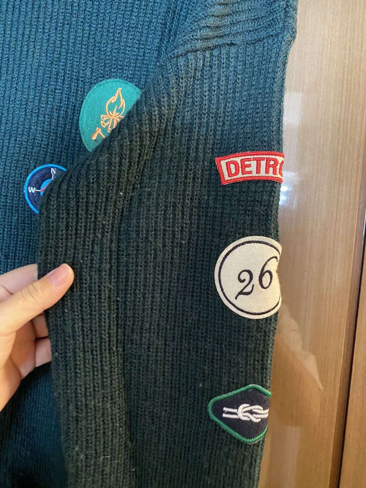 Raf Simons FW16 LANA VERGING WOOL PATCHED KNIT sweater Size US S / EU 44-46 / 1 - 3 Thumbnail