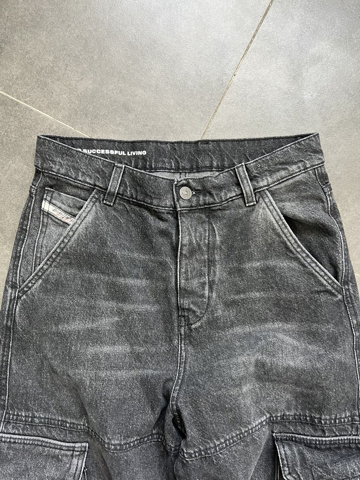 Diesel Baggy cargo DIESEL Y2K jeans in washed grey Size 24" / US 00 / IT 34 - 8 Thumbnail