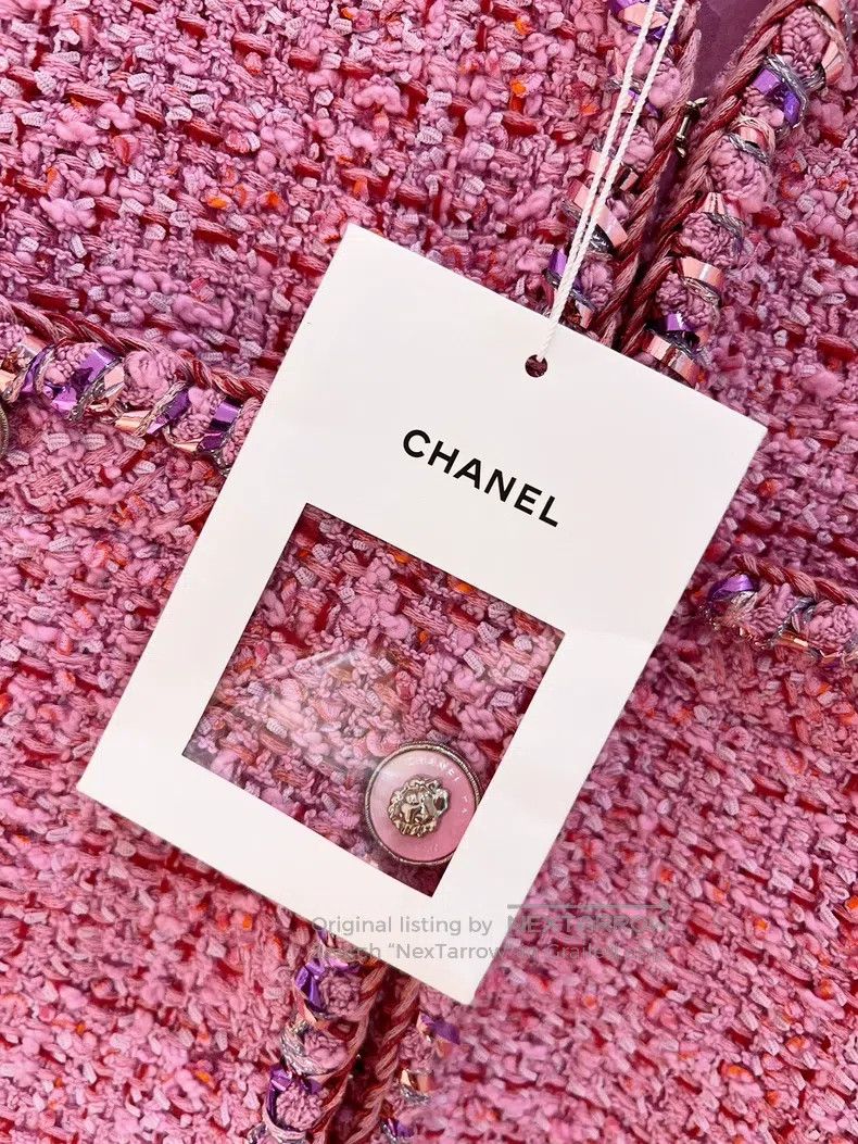 Chanel Chanel 22 Spring and Summer New Pink Tweed Vest Size XS / US 0-2 / IT 36-38 - 9 Thumbnail