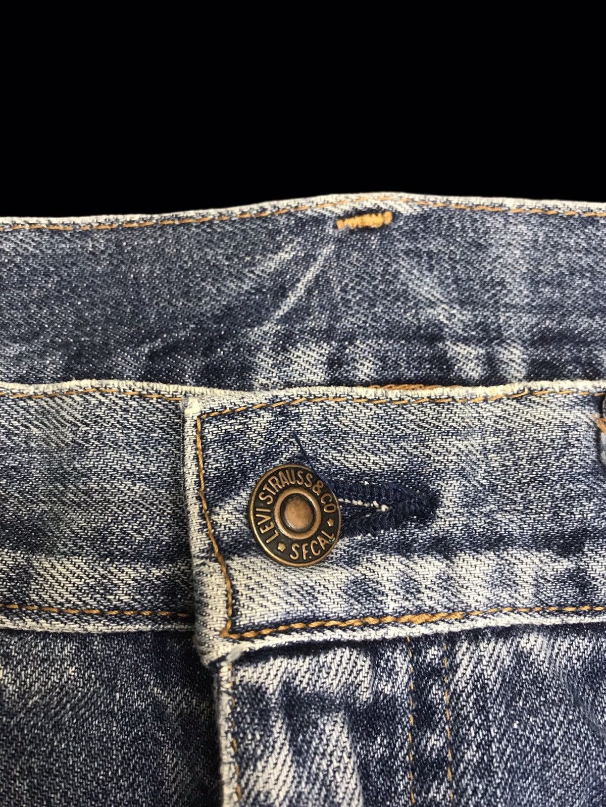 Levi's 💥THRASHED💥Vintage Levis 551ZXX BIG E LVC Thrshd Denim F182 Size US 33 - 9 Thumbnail