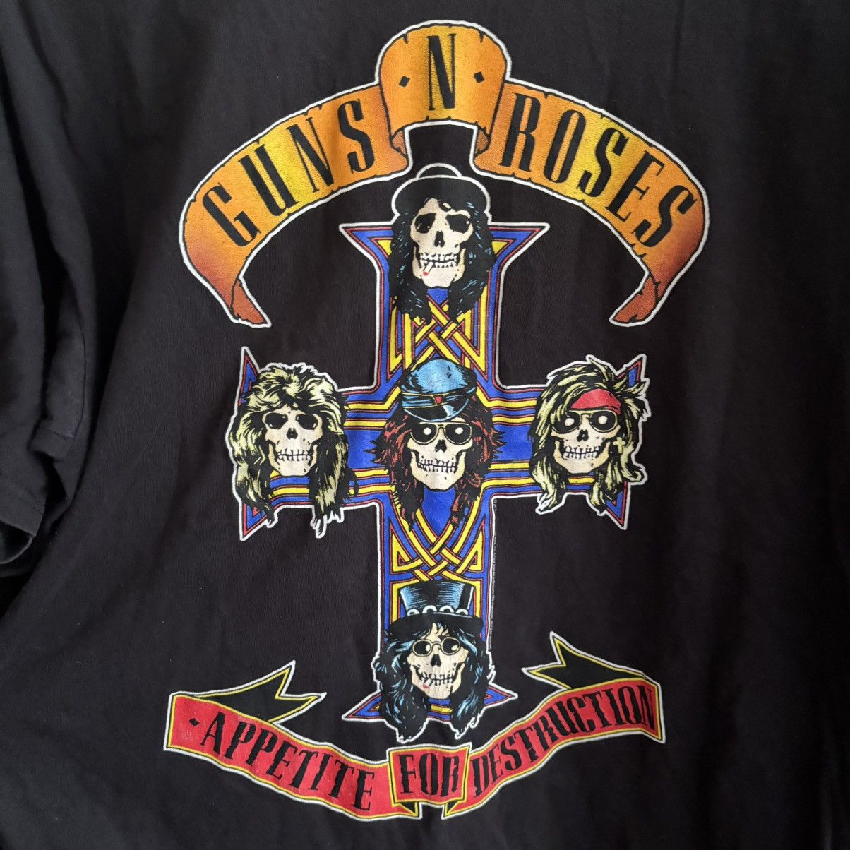 Band Tees Guns N Roses T-Shirt Punk Grunge ERD Rock Tee Back Print Size US XL / EU 56 / 4 - 3 Thumbnail