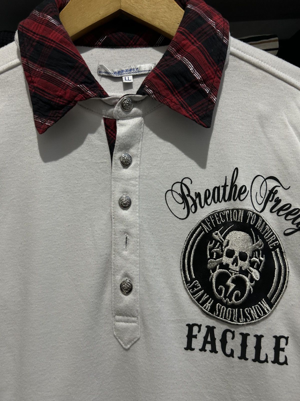 Japanese Brand Japanese Brand Roddole punk polo shirt skull Size US L / EU 52-54 / 3 - 2 Thumbnail