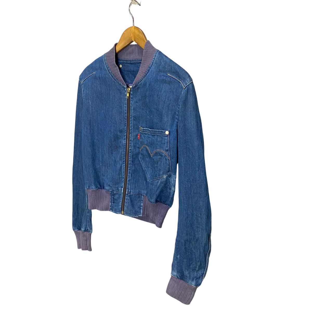 Levi's Made & Crafted × Levi's Vintage Clothing × Vintage Vintage Levis Red denim cropped bomber Size M / US 6-8 / IT 42-44 - 3 Thumbnail