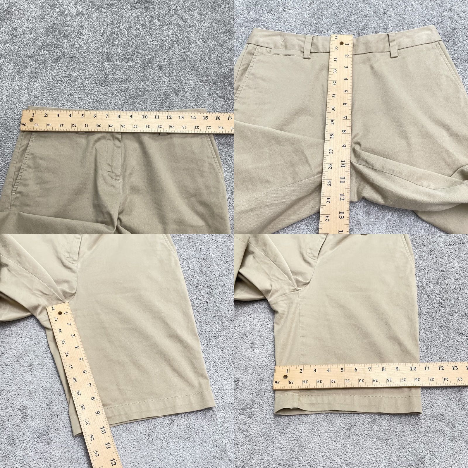 Lands' End VINTAGE Lands' End Bermuda Chino Shorts Womens 4 Brown High Rise Cotton Casual Preppy Size 27" / US 4 / IT 40 - 8 Thumbnail