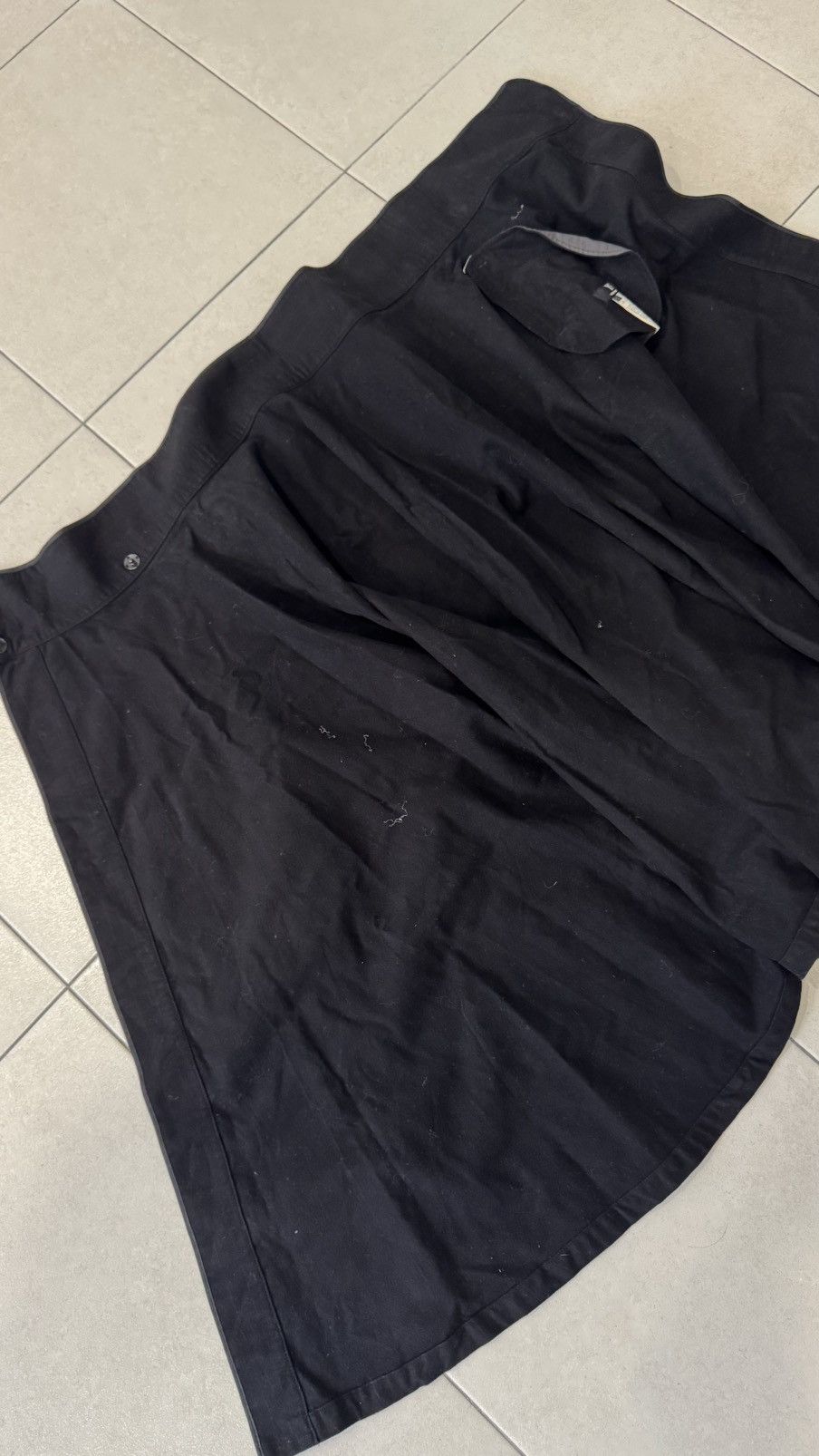 Yohji Yamamoto Yohji Yamamoto Black Wide Cotton Skirt Size 27" / US 4 / IT 40 - 9 Thumbnail
