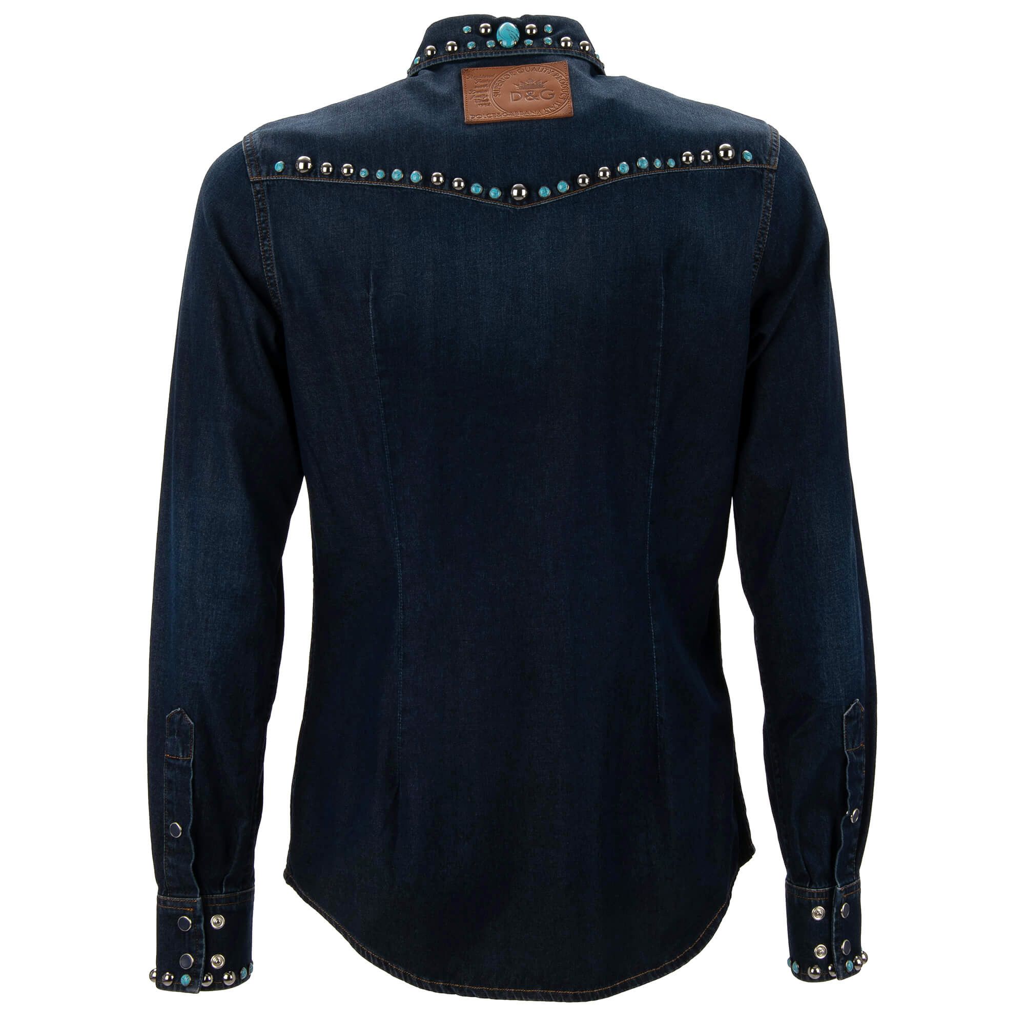 Dolce & Gabbana o1y0125 Denim Shirt in Blue Size US M / EU 48-50 / 2 - 2 Thumbnail