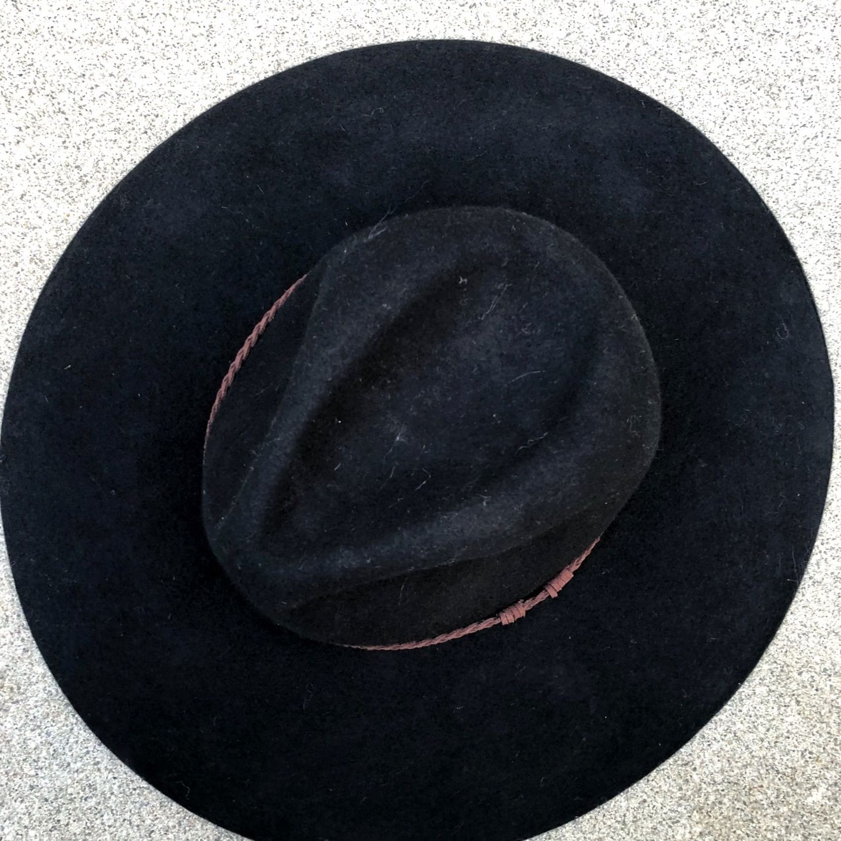 FELT SOMETHING SPECIAL HATS Cowboy Hat Women's 100% Wool Black Felt Cap One Size Black Wool Cowboy Hat Womens Size ONE SIZE - 2 Thumbnail