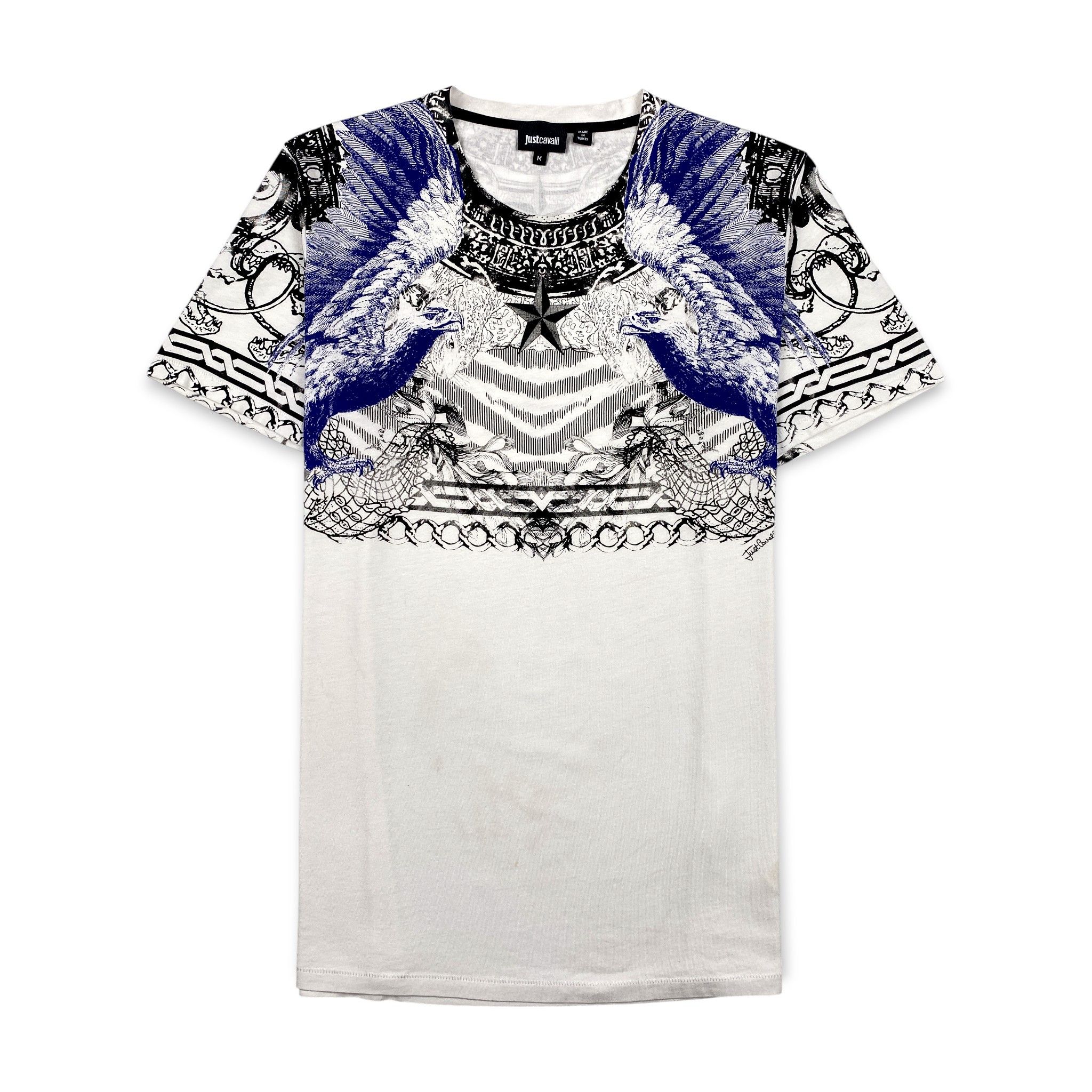 Just Cavalli Baroque Style Eagle Print T-Shirt Size US M / EU 48-50 / 2 - 1 Thumbnail