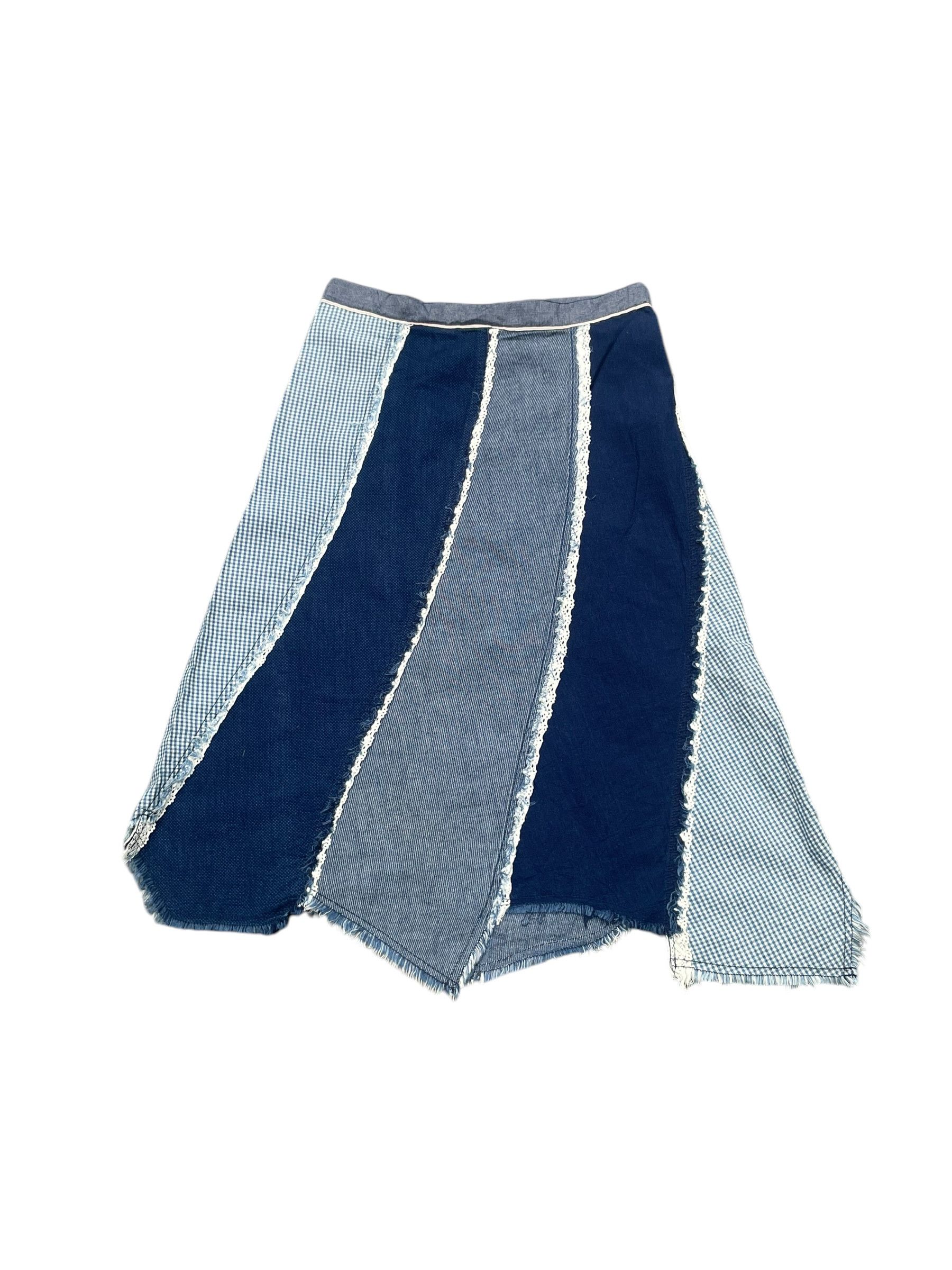 Blue Blue Japan Natural Boo Custom Denim Skirt Size 27" / US 4 / IT 40 - 4 Thumbnail