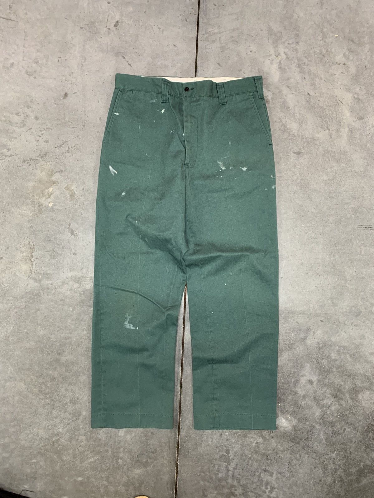 Vintage 70s Paint Splattered Work Pants ERD Grunge Size US 35 - 1 Thumbnail