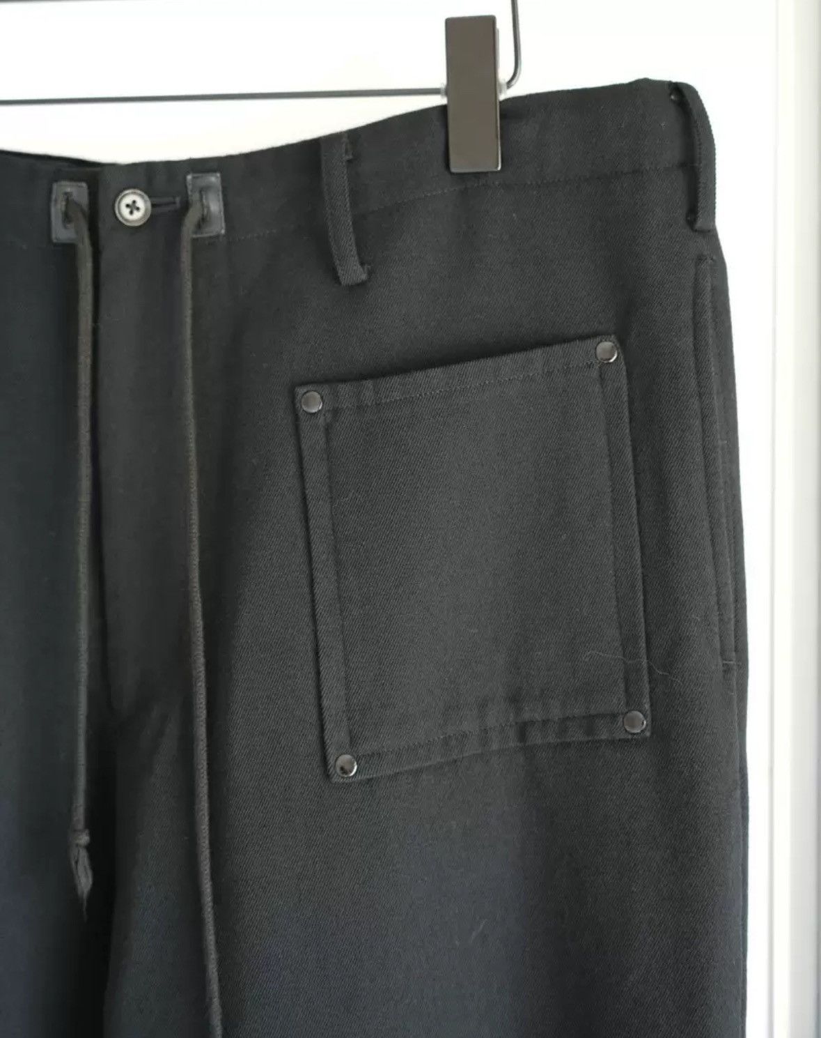 Yohji Yamamoto Yohji Yamamoto 05aw rivet spliced leather drawstring pants Size US 36 / EU 52 - 3 Thumbnail