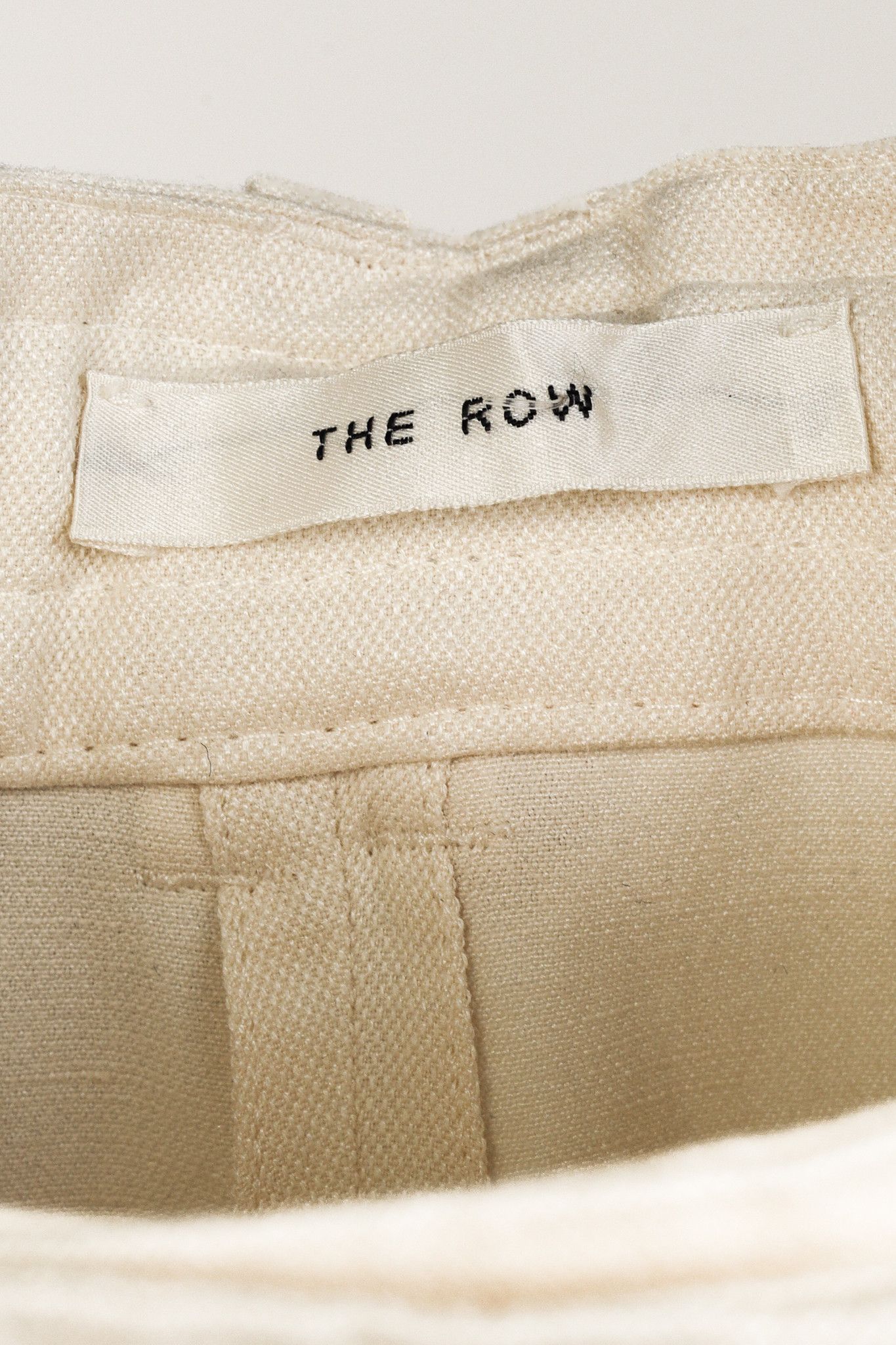 The Row The Row Beige Silk Linen Drawstring Pants Size 37" - 4 Thumbnail