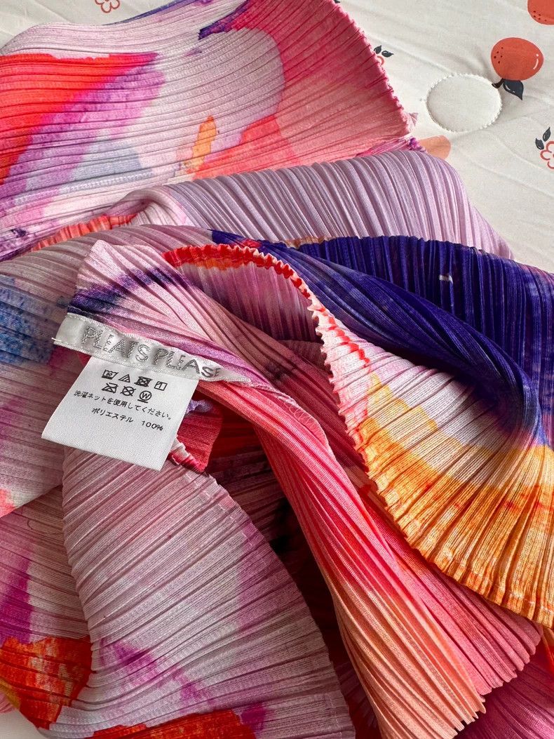 Issey Miyake Issey Miyake size:2 Pink floral pleated sleeveless dress Size XS / US 0-2 / IT 36-38 - 9 Thumbnail