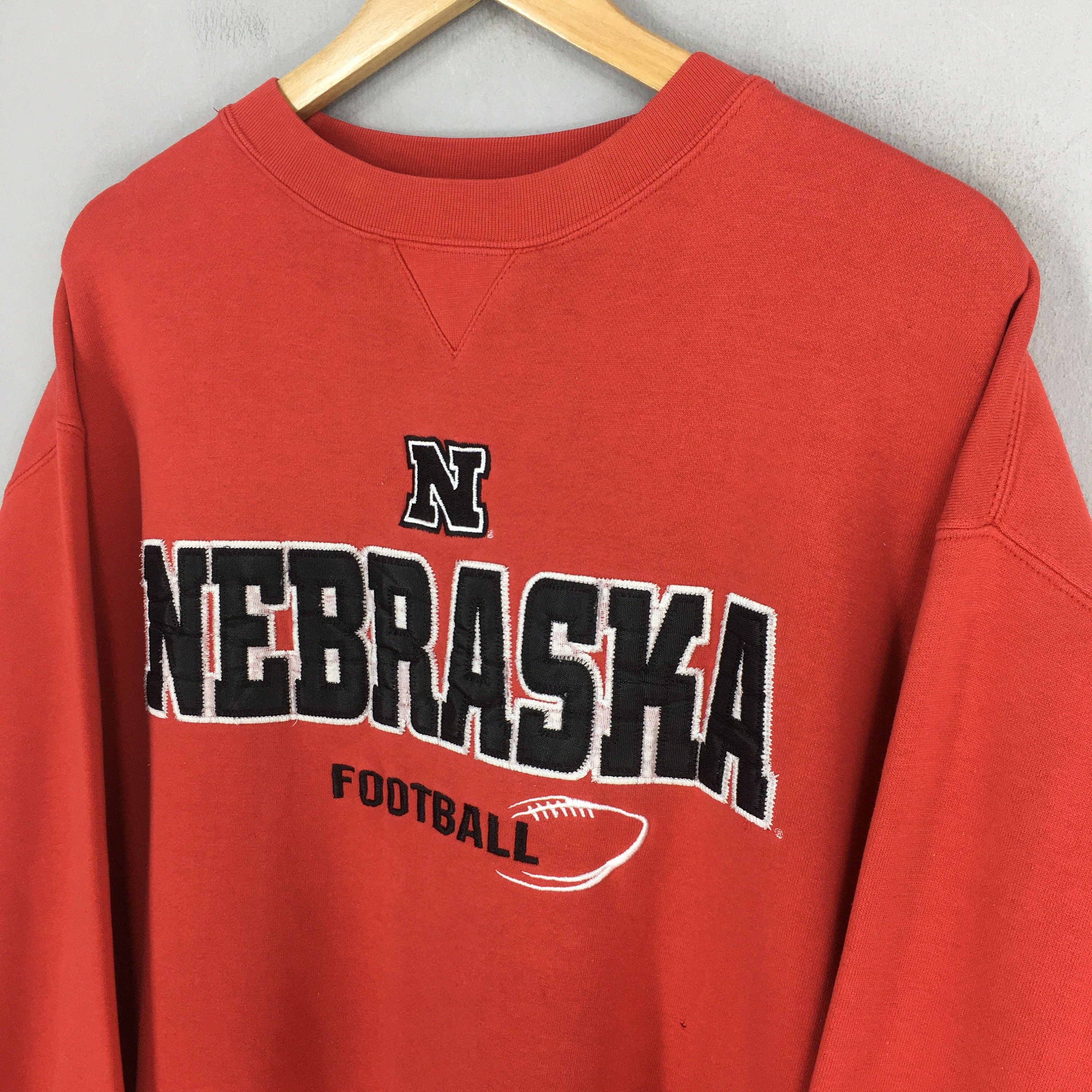 NCAA × Vintage 90's Nebraska Cornhuskers Football Sweatshirts XLarge Size US XL / EU 56 / 4 - 3 Thumbnail