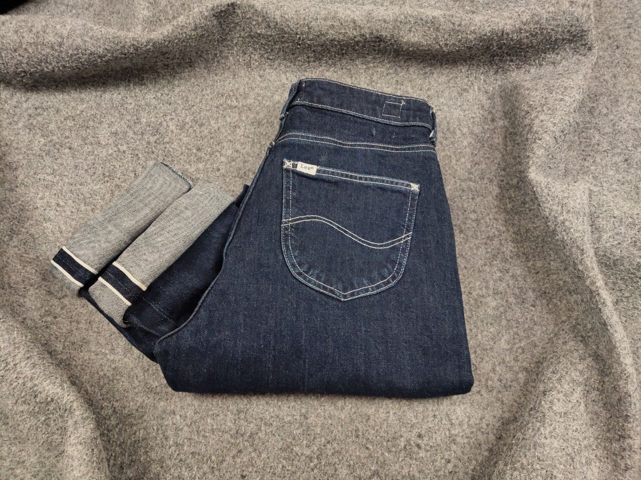 Lee Lee carol button fly Straight Stone Selvedge Denim Jeans Size US 29 - 2 Thumbnail