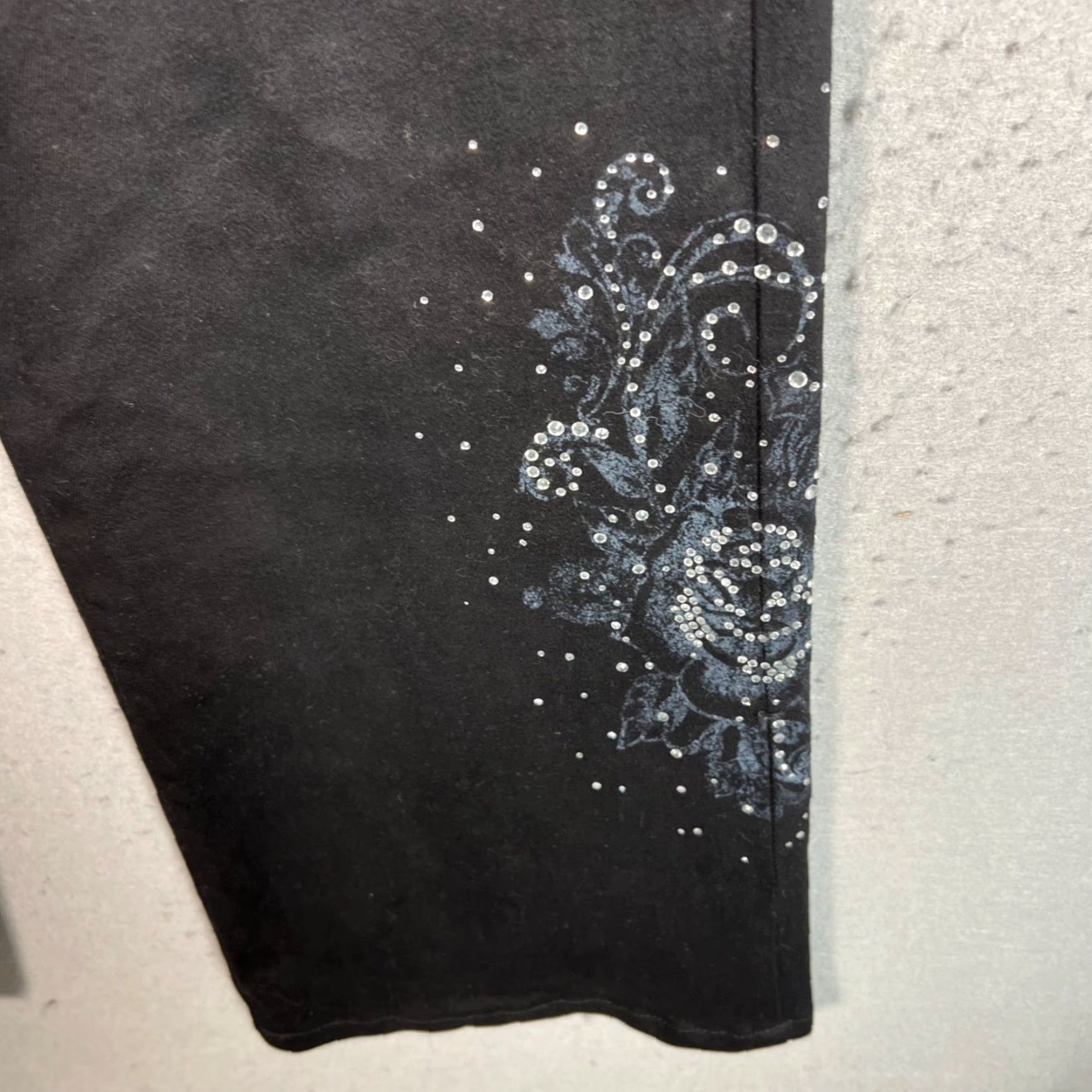 I.AM.GIA I.AM.GIA Black Rhinestone Embellished Wide Leg Denim Pants Womens Small Size S Denim Jeans Rhinestone 5-Pocket Brand: I.AM.GIA Womens Shoes? Size 28" / US 6 / IT 42 - 7 Thumbnail