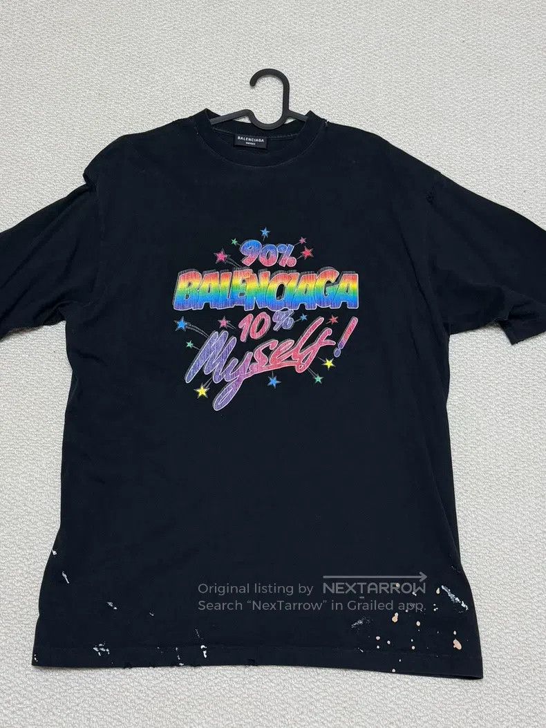 Balenciaga Balenciaga Colorful graffiti logo distressed short-sleeve Size US M / EU 48-50 / 2 - 1 Thumbnail