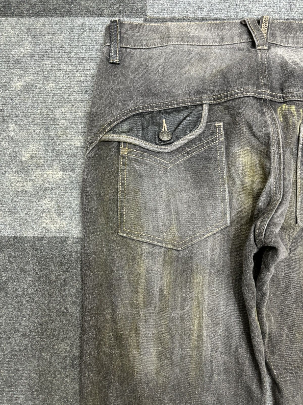 Japanese Brand 💥ONE ON GRAILED💥ARCHIVAL RARE PPFM CHAOS PAINT DENIM F457 Size US 32 / EU 48 - 13 Thumbnail