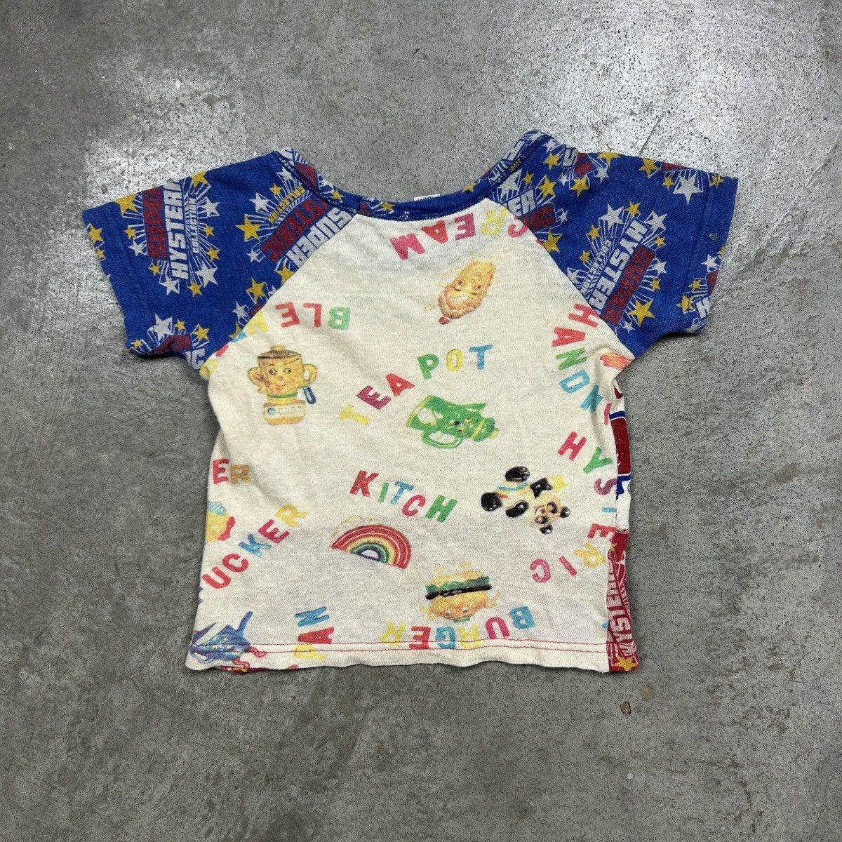 1990s Hysteric Mini Baby Tee Full Print