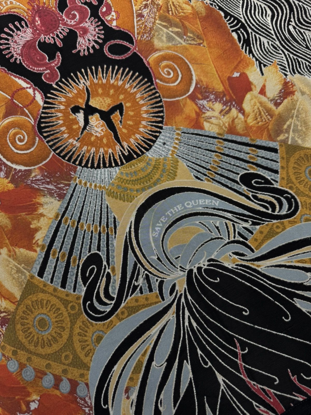 Japanese Brand Save The Queen! Graphic Mesh Layered Maxi Dress - Size L Size L / US 10 / IT 46 - 12 Thumbnail