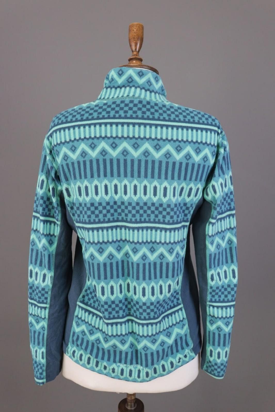 Designer Kari Traa Blue Geometric Fair Isle Full Jacket Size L Size L / US 10 / IT 46 - 8 Thumbnail