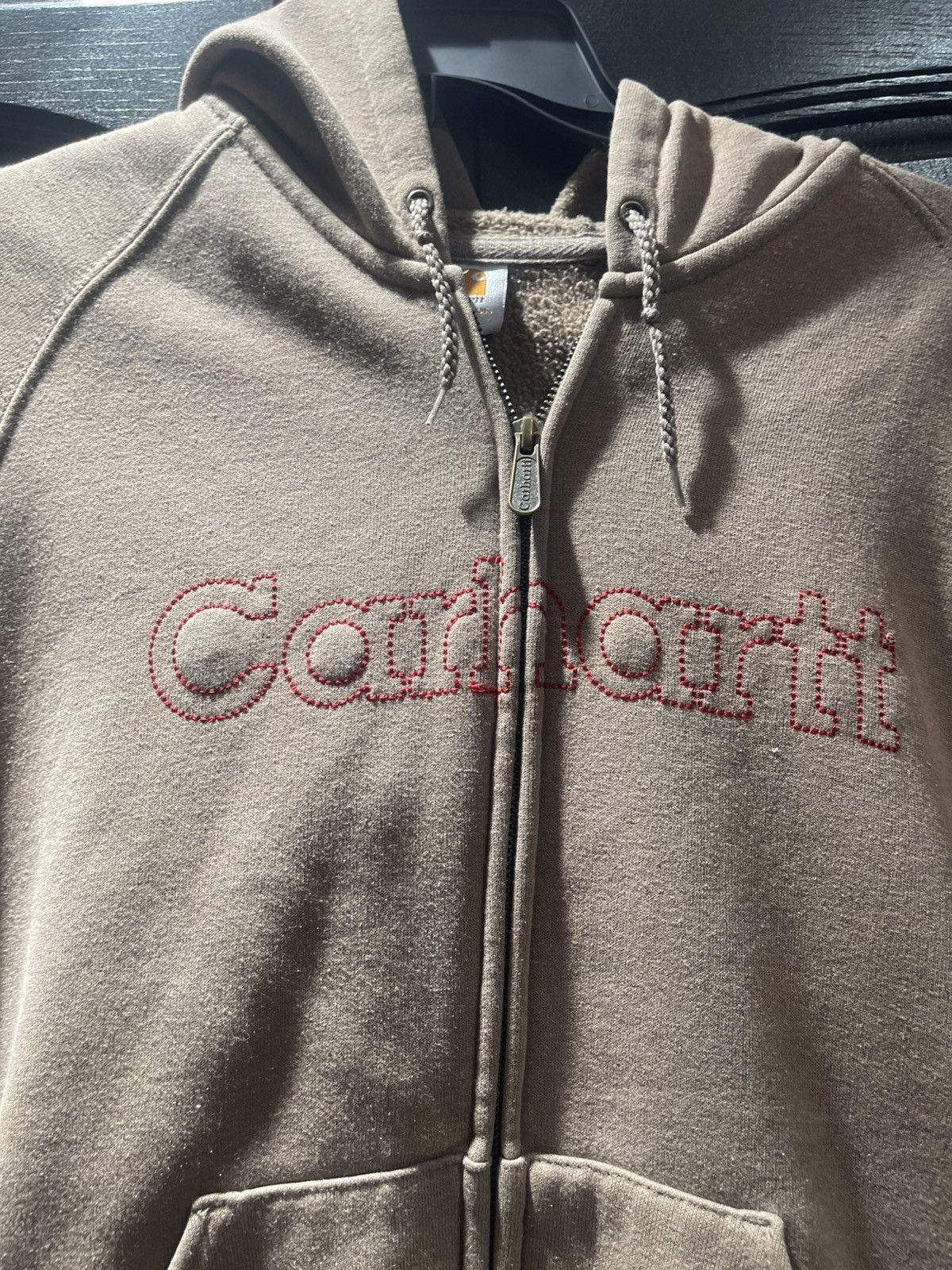 Carhartt Carhartt Womens Size Large Khaki Brown Full Zip Hoodie Size L / US 10 / IT 46 - 2 Thumbnail