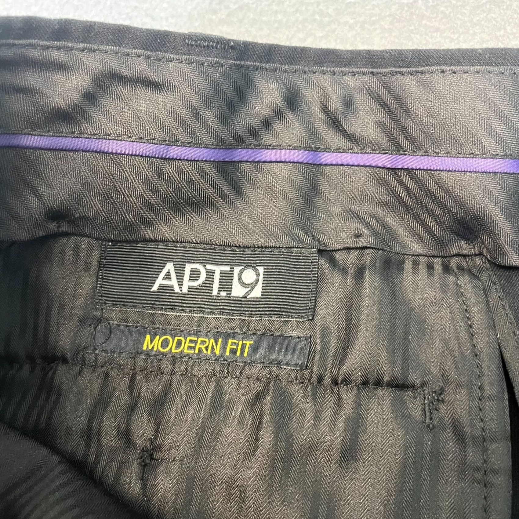 Apt. 9 Apt. 9 Modern Fit Men’s Black Dress Pants 32x30L Straight Office Pockets Work Size US 32 / EU 48 - 3 Thumbnail