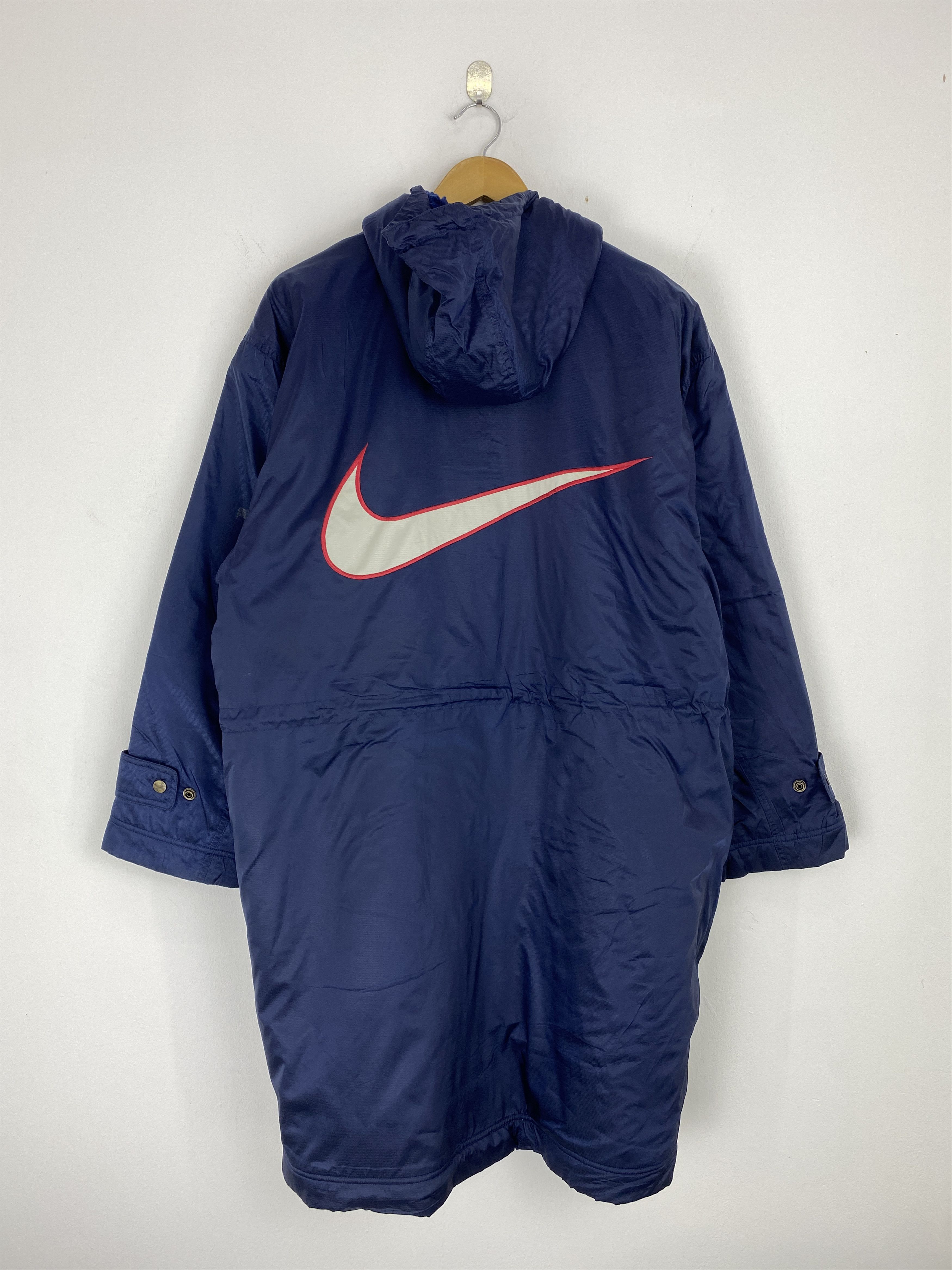Nike Vintage 90s Nike Big Logo Embroidered Sherpa Jacket J1955 Size US M / EU 48-50 / 2 - 1 Thumbnail