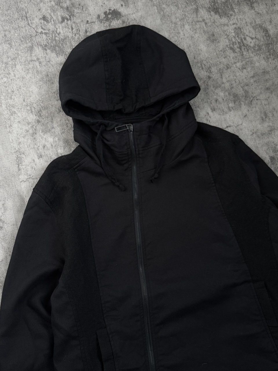 Paolo Pecora Paolo Pecora Milano Asymmetrical Zip Hoodie in Black Size US XL / EU 56 / 4 - 5 Thumbnail