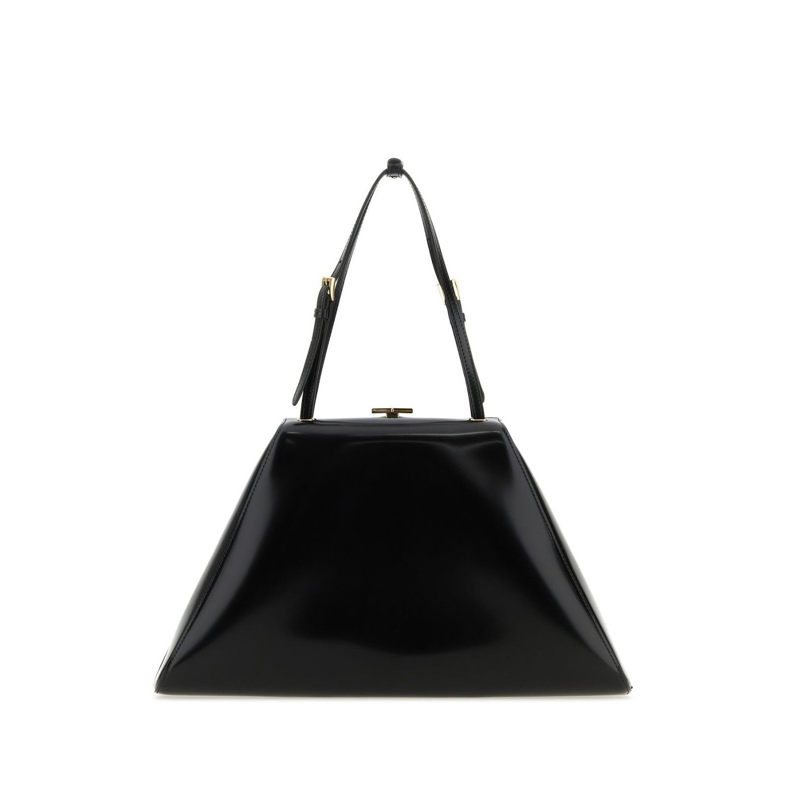 Prada PRADA Shape Black Shiny Leather Tote Bag New Size ONE SIZE - 1 Thumbnail