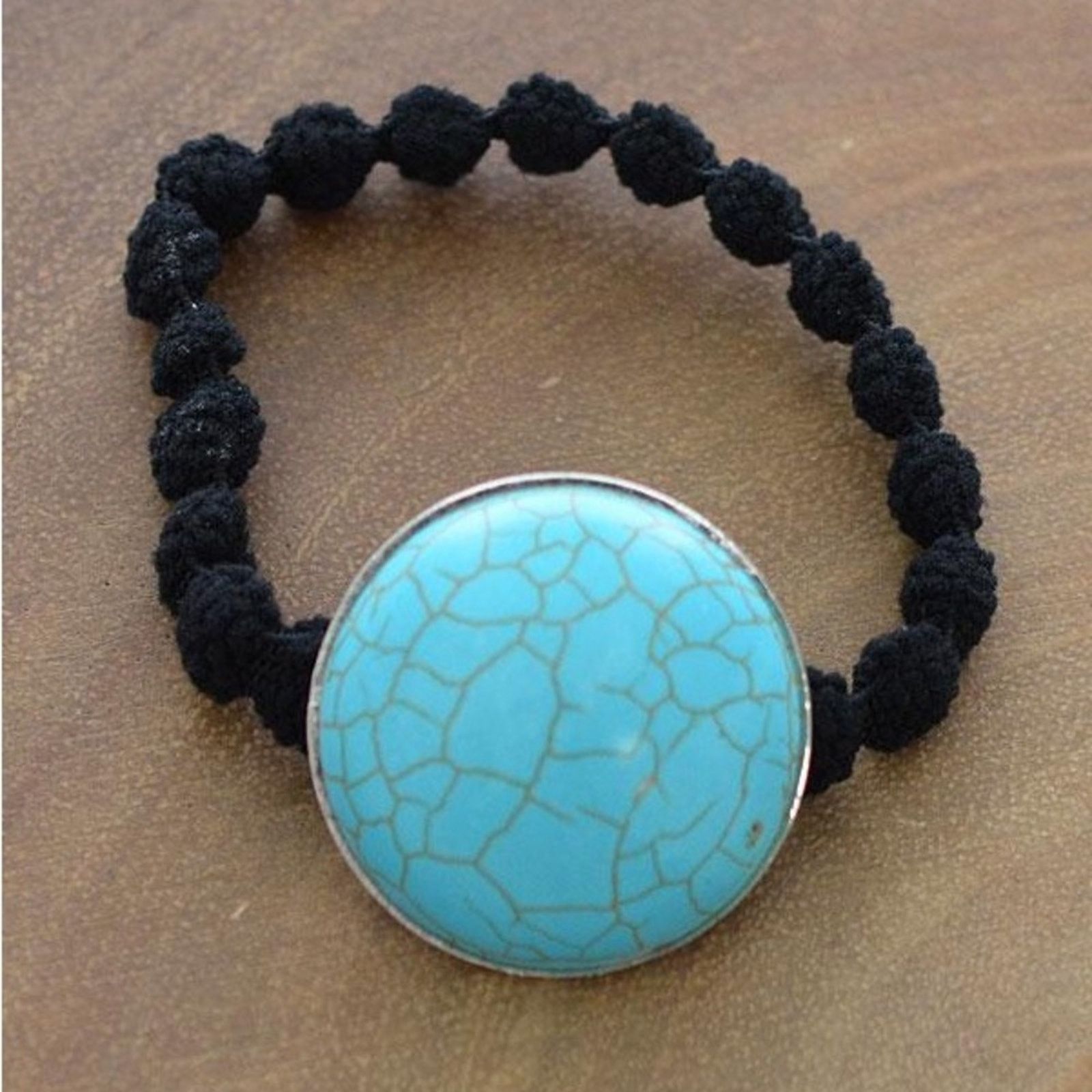 Tibi Western Turquoise Ponytail Holder NWT Size ONE SIZE - 1 Thumbnail
