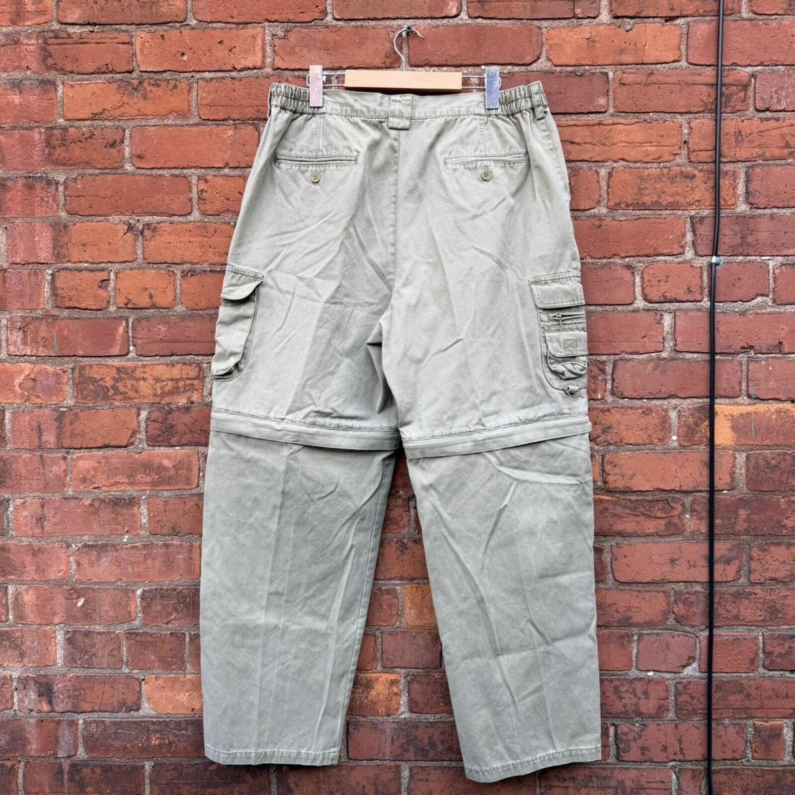 Other Vintage red head zip off summer cargo pants 00s 34-36x30 Size US 34 / EU 50 - 4 Thumbnail