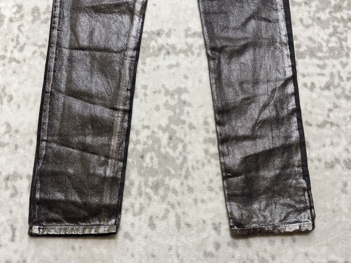 5351 POUR LES HOMMES BDG Metallic Coated Black Skinny Jeans Y2K Futuristic Punk Size US 28 / EU 44 - 13 Thumbnail
